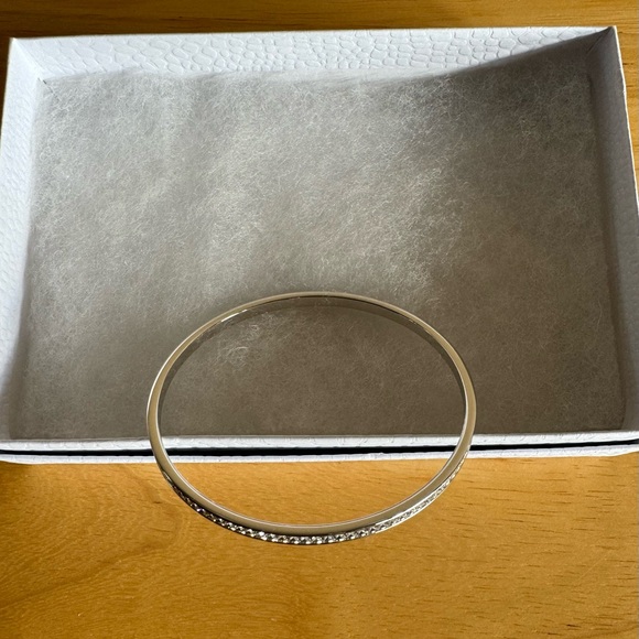 Silver Bangle with Crystals - Picture 6 of 7